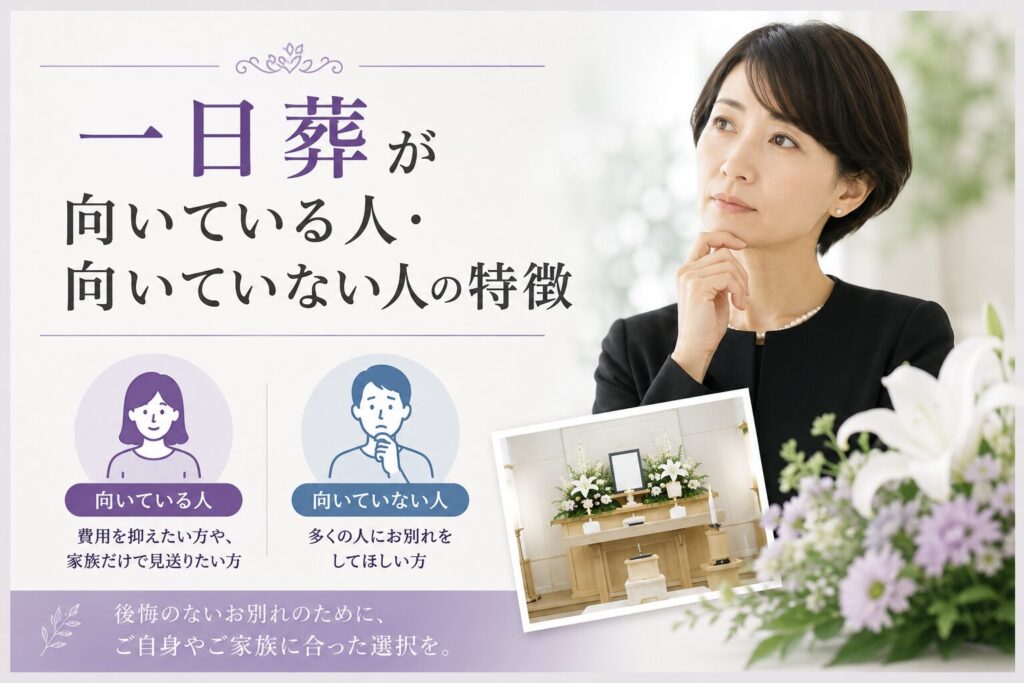 一日葬が向いている人・向いていない人の特徴