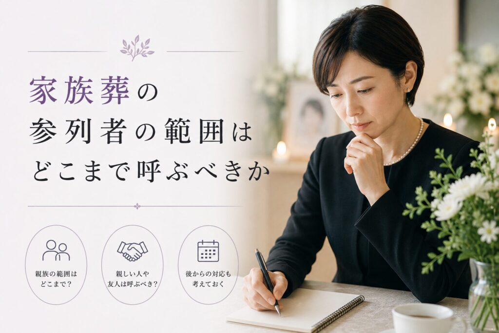 家族葬の参列者の範囲はどこまで呼ぶべきか