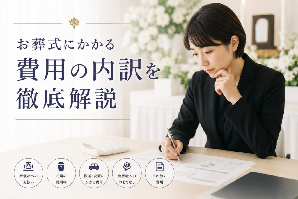 お葬式にかかる費用の内訳を徹底解説
