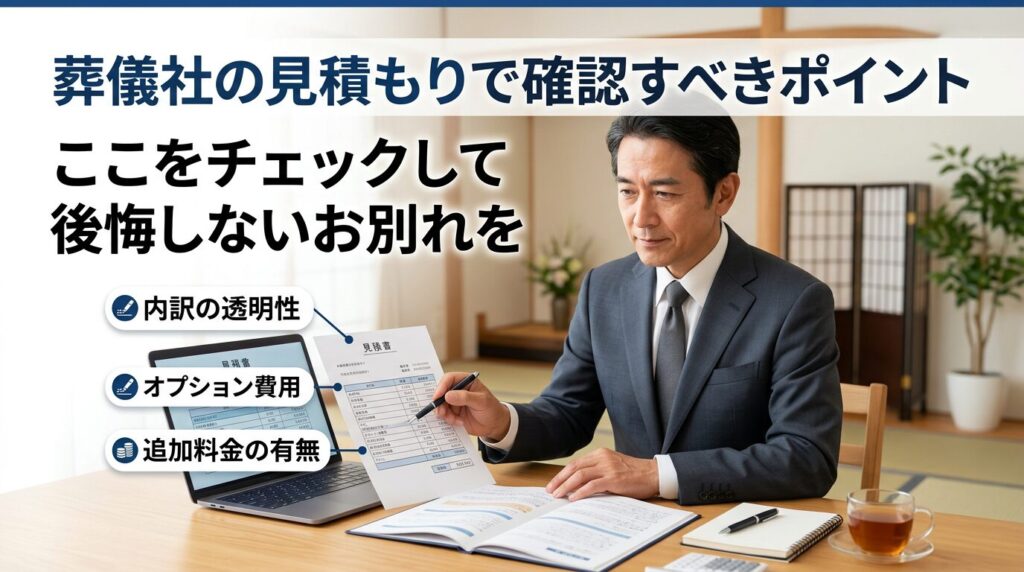 葬儀社の見積もりで確認すべきポイント