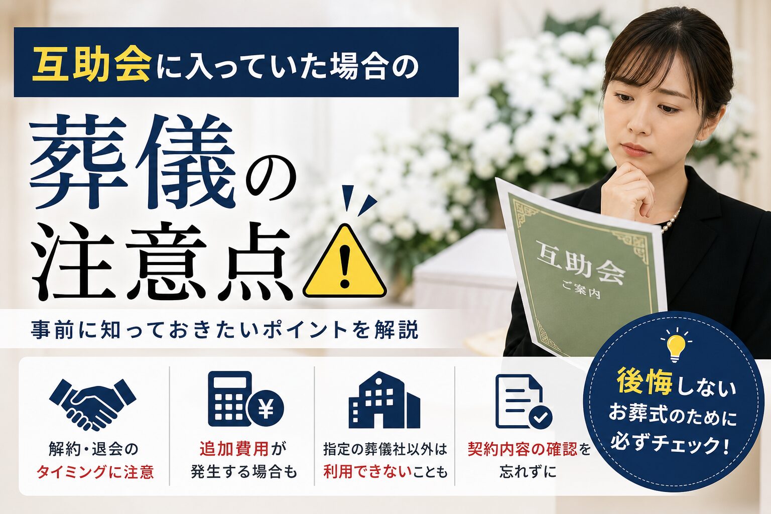 互助会に入っていた場合の葬儀の注意点