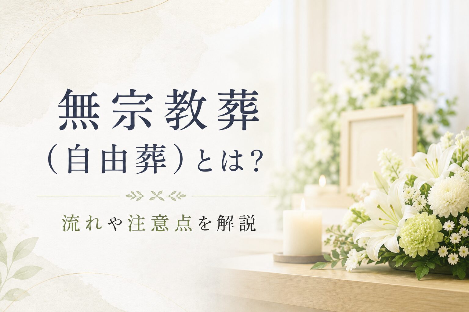 無宗教葬(自由葬)とは?