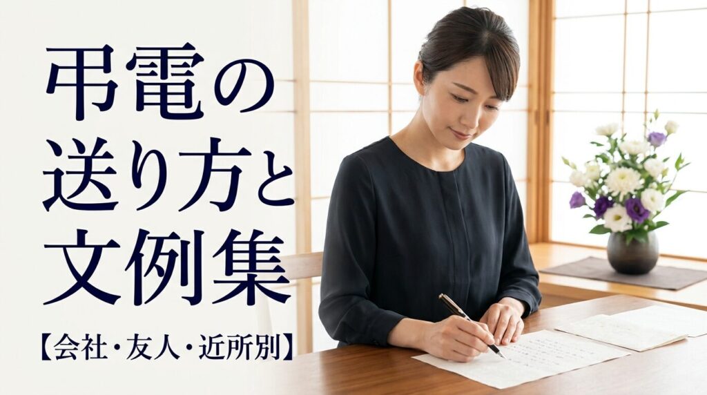 弔電の送り方と文例集【会社・友人・近所別】