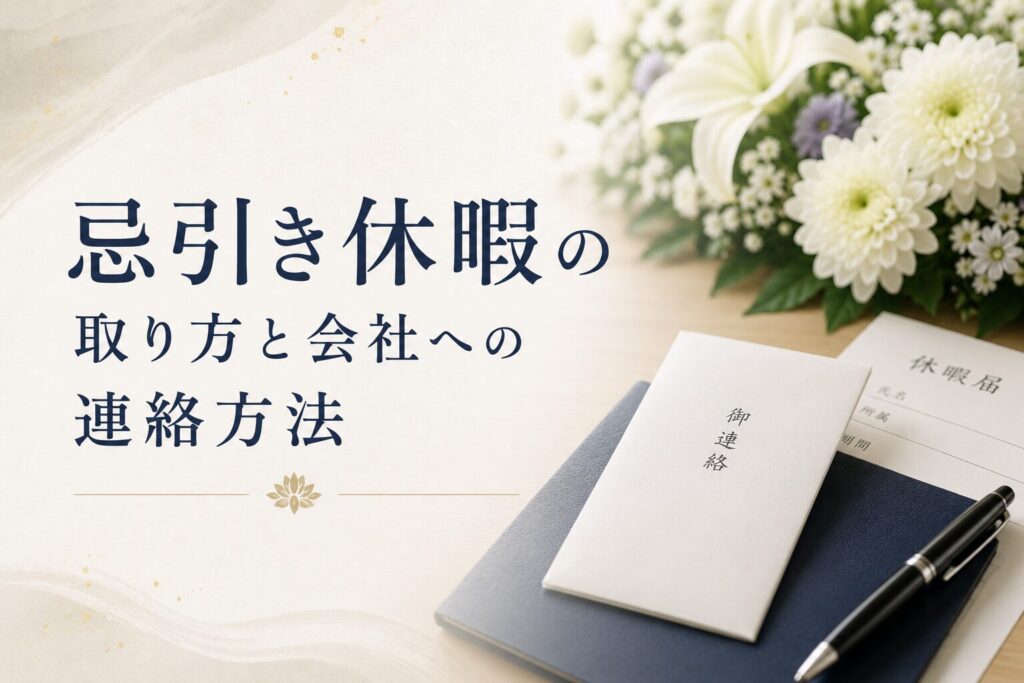 忌引き休暇の取り方と会社への連絡方法