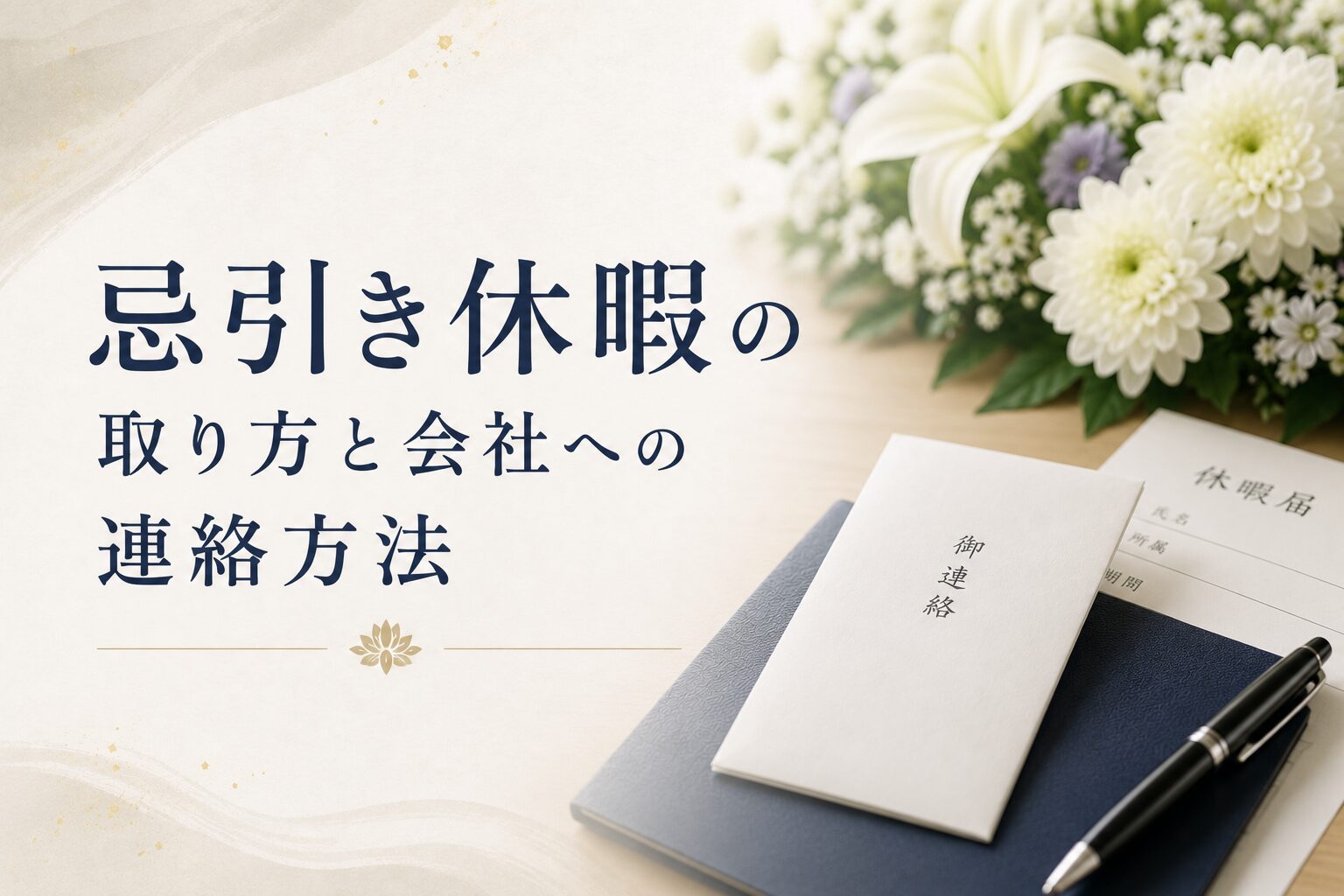 忌引き休暇の取り方と会社への連絡方法