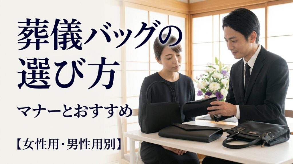 葬儀に持参するバッグの選び方とマナー