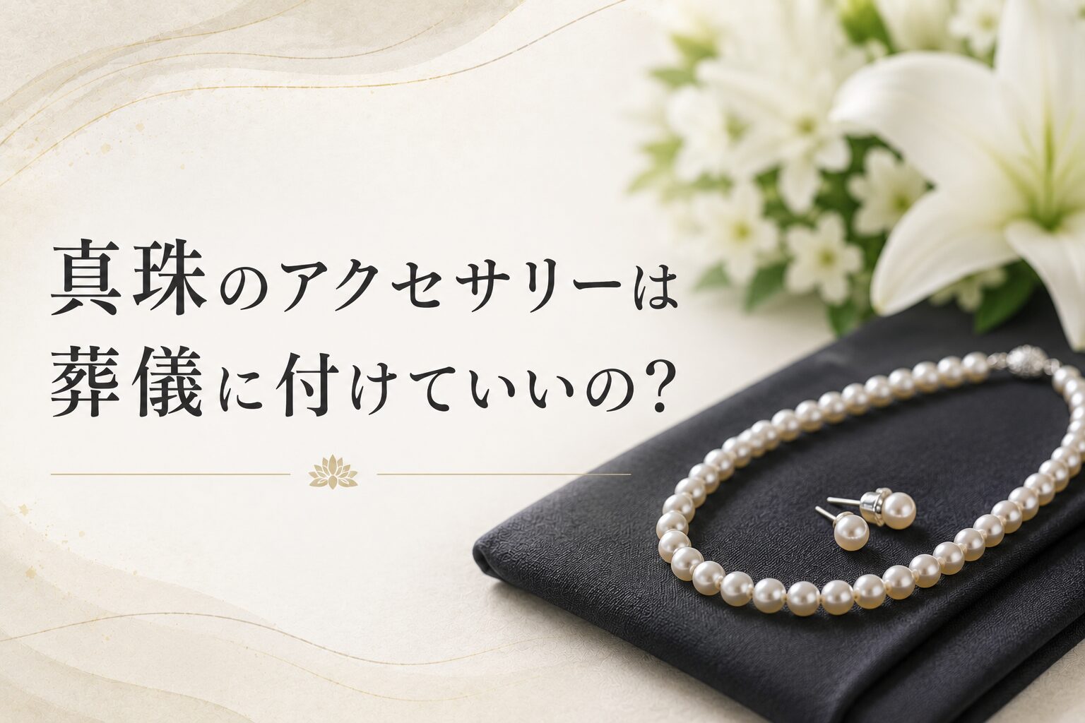真珠のアクセサリーは葬儀に付けていいの?