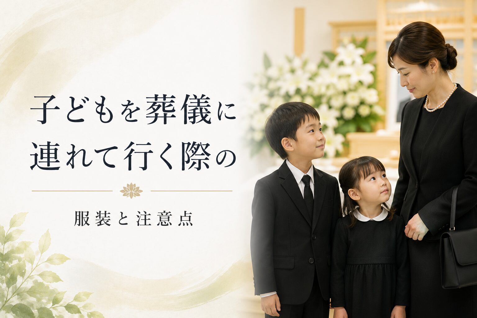 子どもを葬儀に連れて行く際の服装と注意点