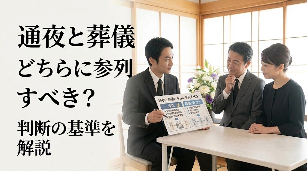 通夜と葬儀どちらに参列すべき?判断の基準