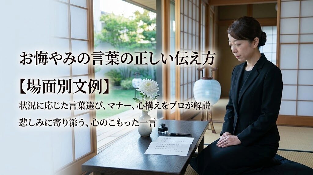 お悔やみの言葉の正しい伝え方【場面別文例】