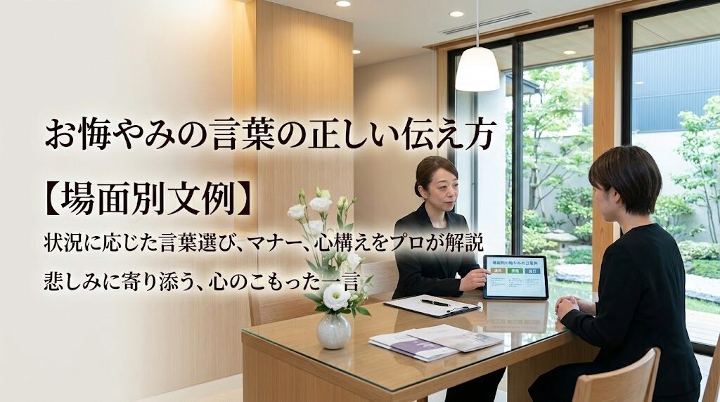 火葬式・直葬での遺族へのお悔やみマナー