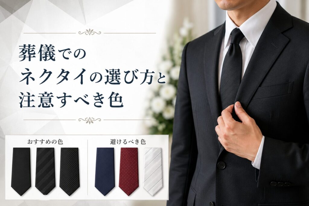 葬儀でのネクタイの選び方と注意すべき色