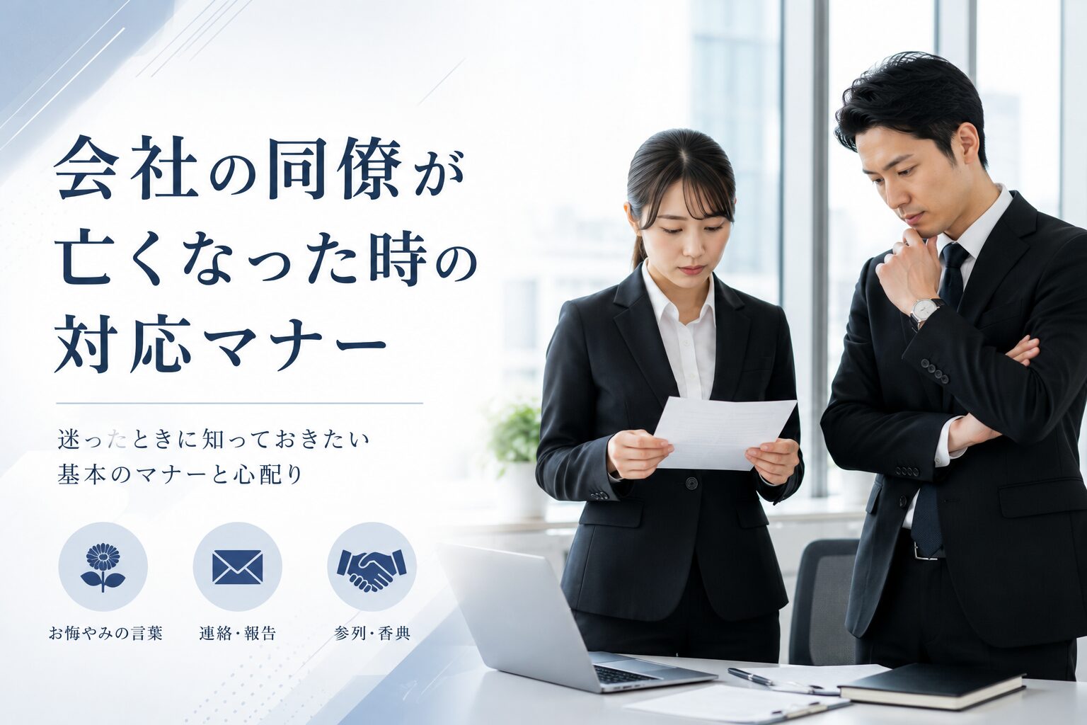 会社の同僚が亡くなった時の対応マナー