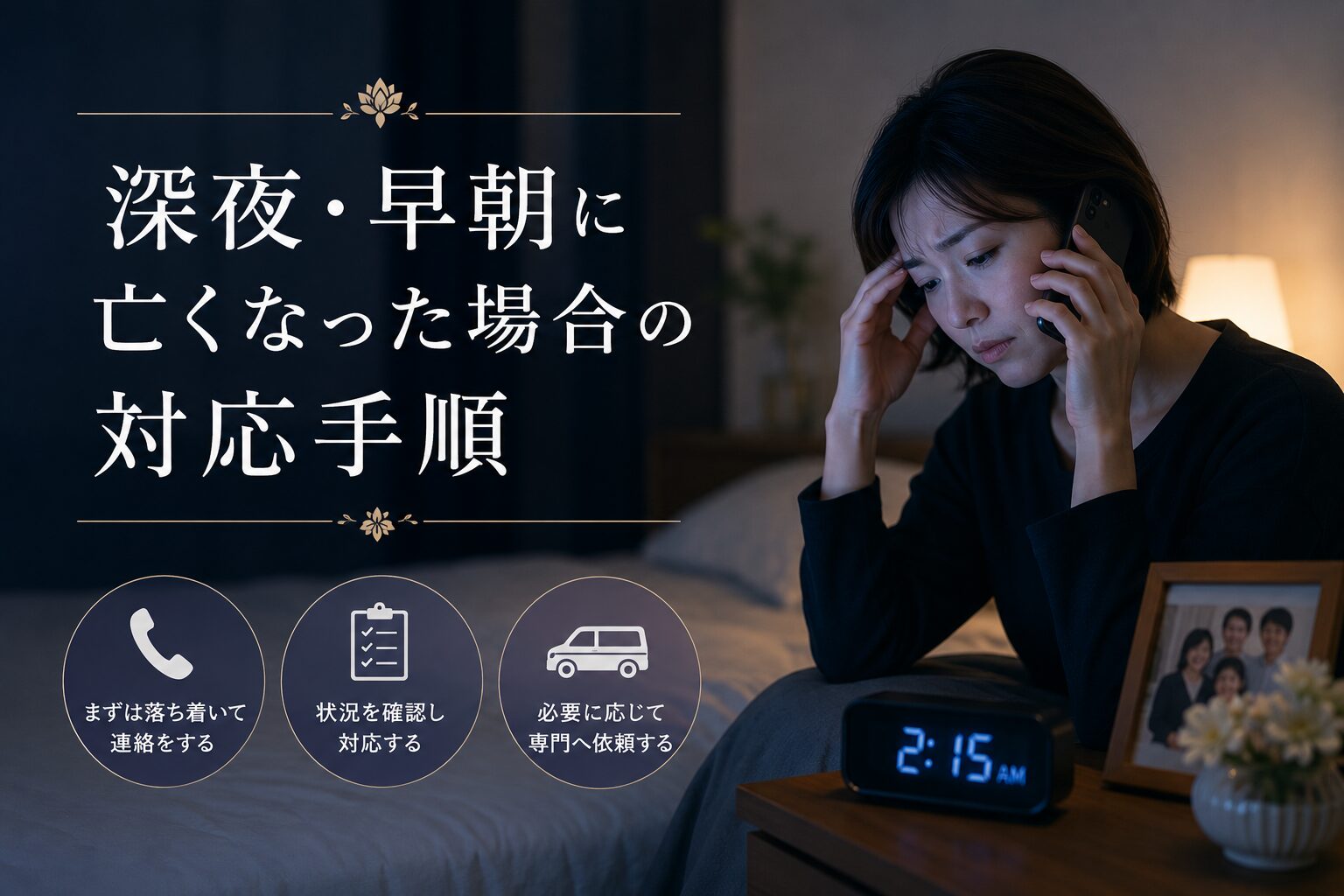 深夜・早朝に亡くなった場合の対応手順