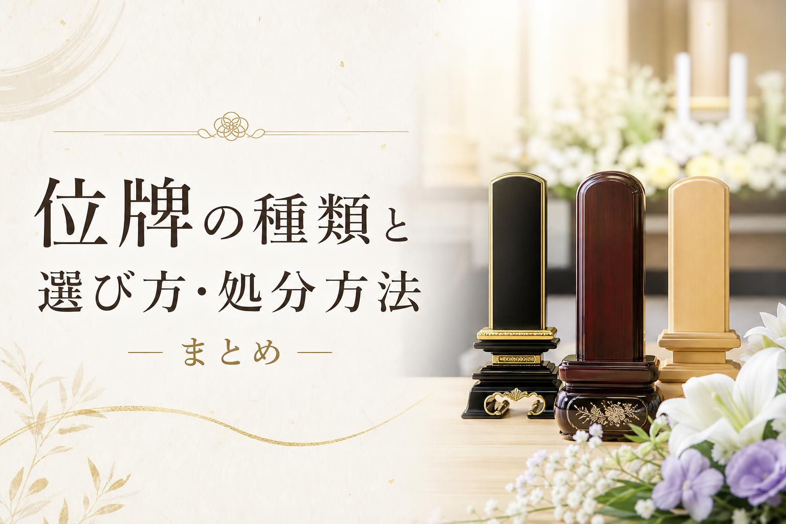 位牌の種類と選び方・処分方法まとめ