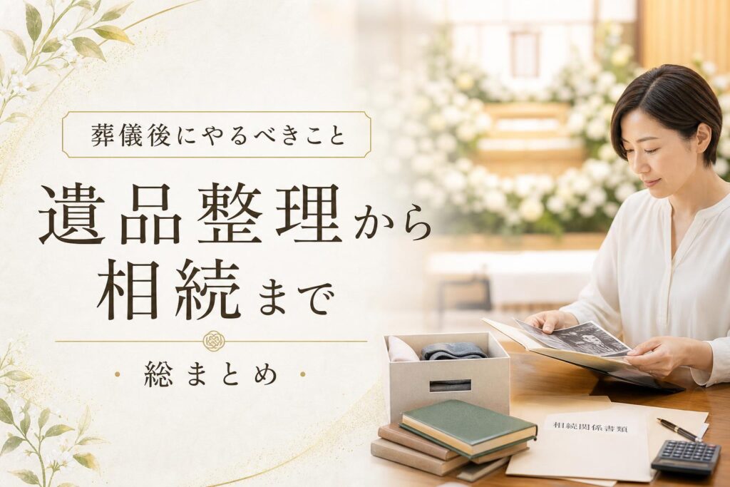 遺品整理から相続まで|葬儀後にやるべきこと総まとめ