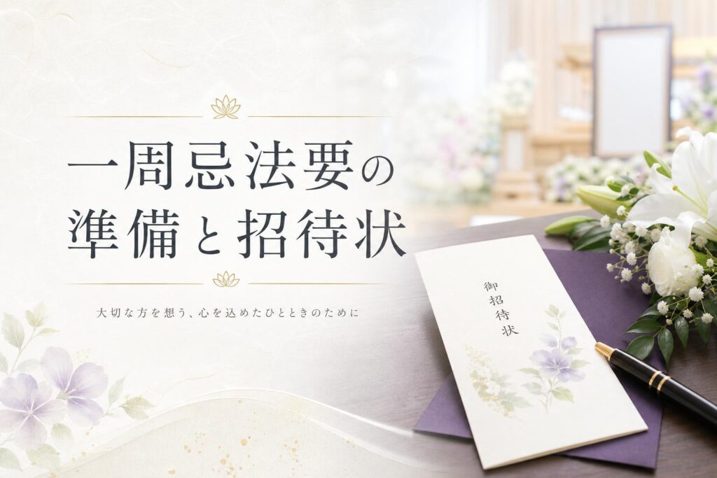 一周忌法要の準備と招待状の書き方