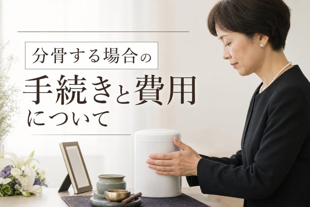 分骨する場合の手続きと費用について