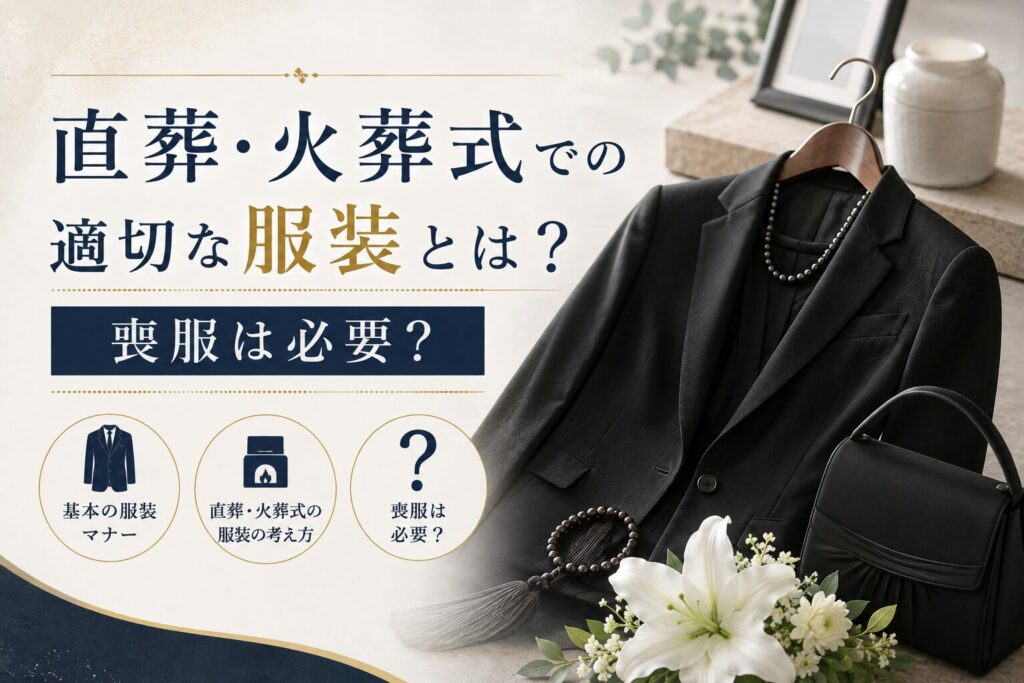 直葬・火葬式での適切な服装とは?喪服は必要?