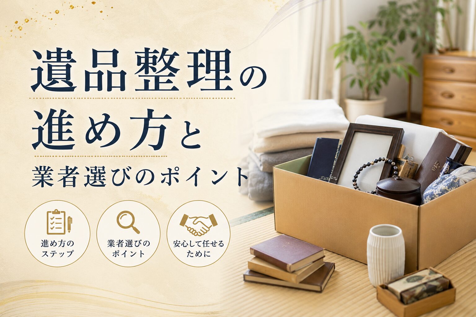 遺品整理の進め方と業者選びのポイント