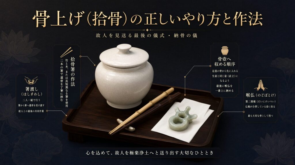 骨上げ(拾骨)の正しいやり方と作法