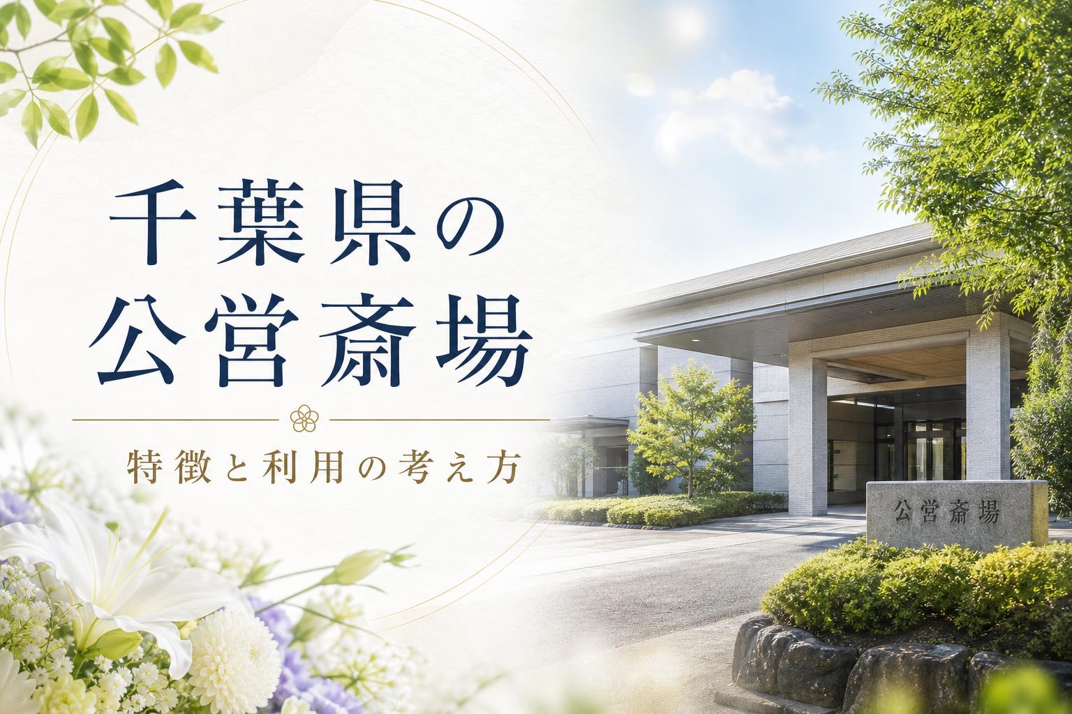 千葉県の公営斎場|特徴と利用の考え方