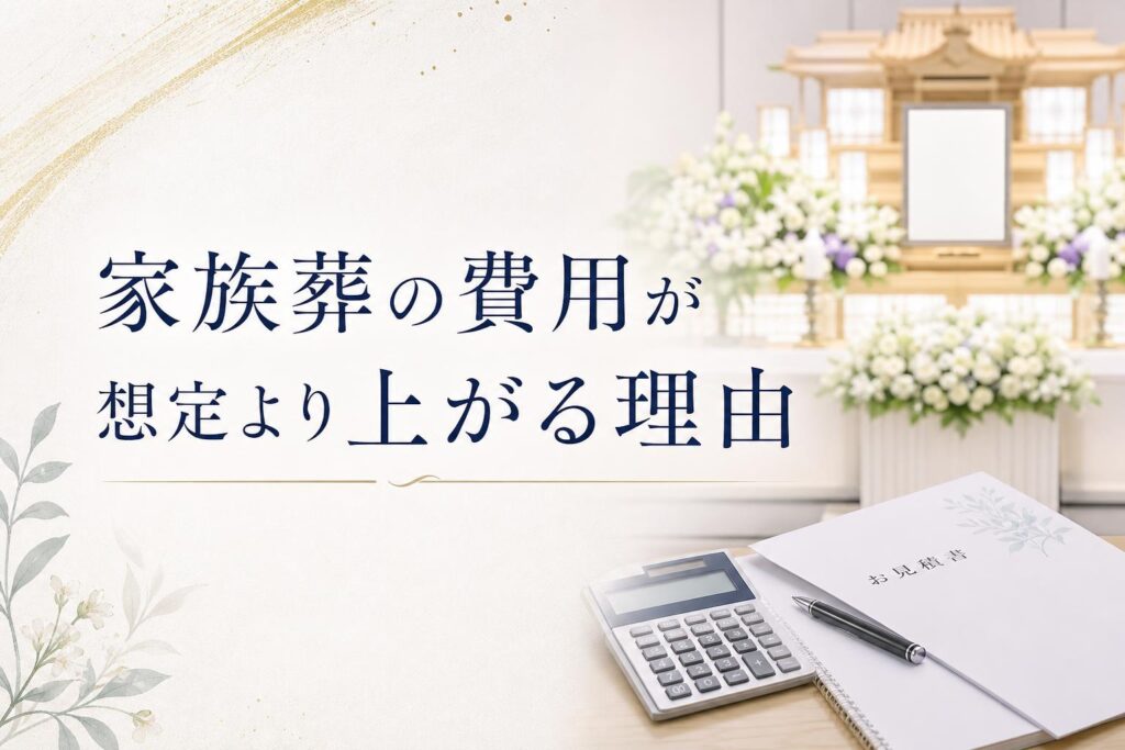 家族葬の費用が想定より上がる理由