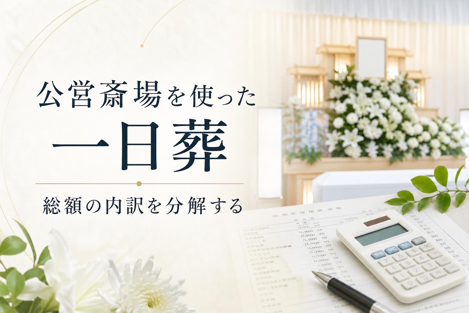 公営斎場を使った一日葬|総額の内訳を分解する