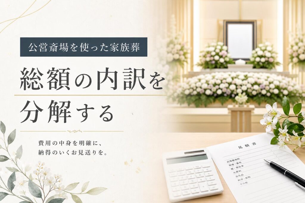 公営斎場を使った家族葬|総額の内訳を分解する