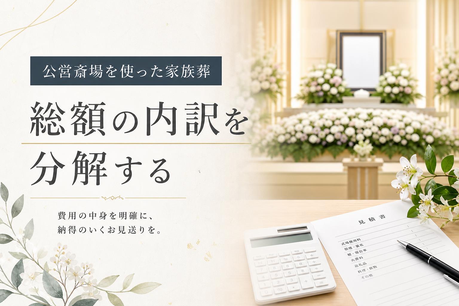 公営斎場を使った家族葬|総額の内訳を分解する