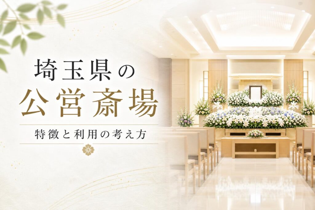 埼玉県の公営斎場|特徴と利用の考え方
