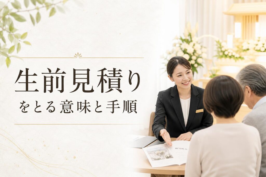 生前見積りをとる意味と手順