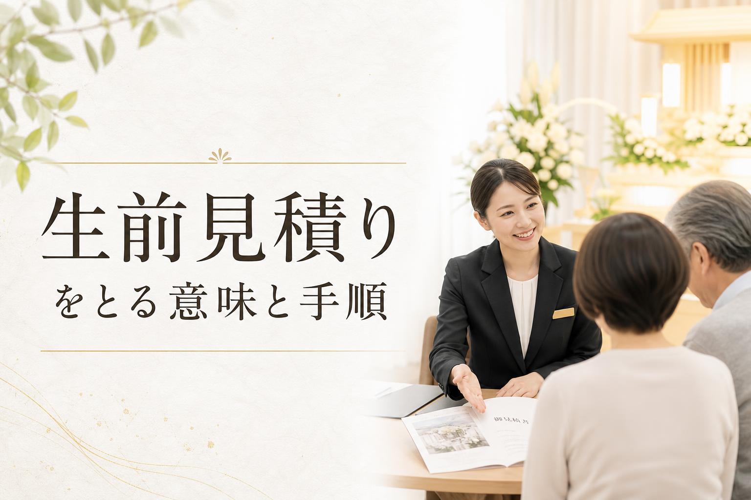 生前見積りをとる意味と手順