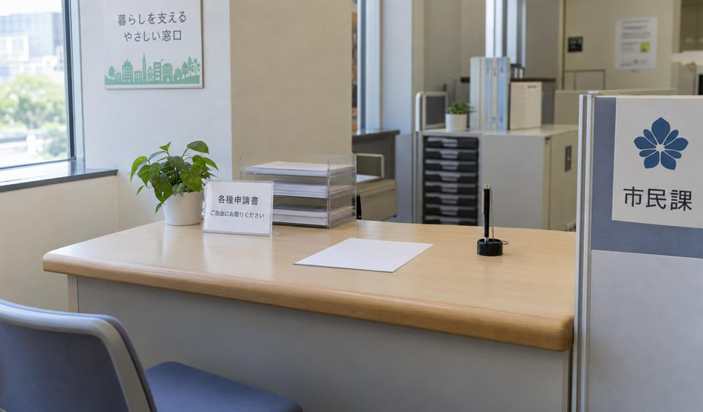市役所の申請窓口
