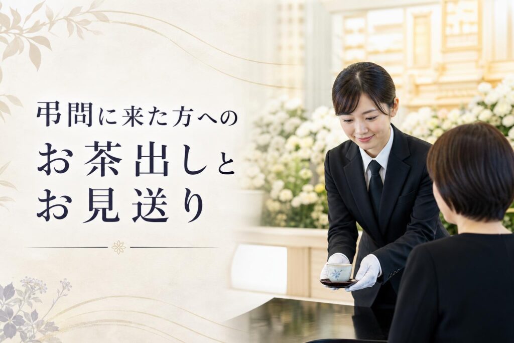 弔問に来た方へのお茶出しとお見送り