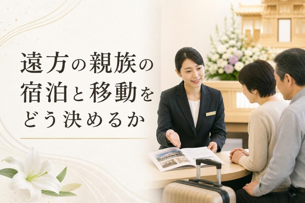 遠方の親族の宿泊と移動をどう決めるか