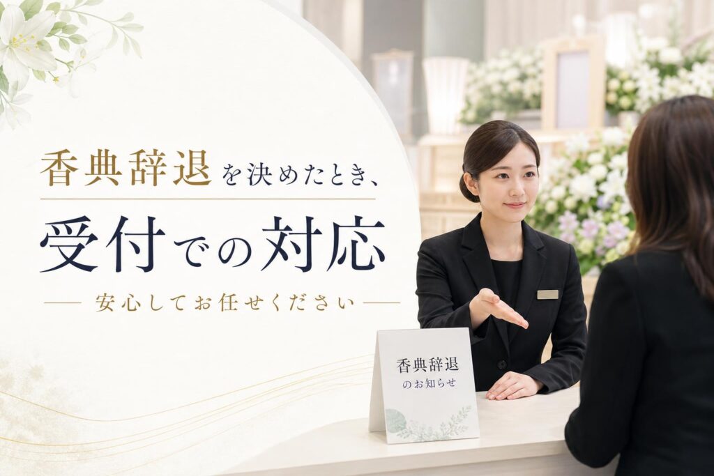 香典辞退を決めたとき、受付では何が起きるか