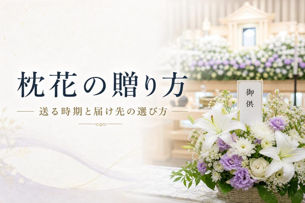枕花の贈り方|送る時期と、斎場・自宅のどちらへ届けるか