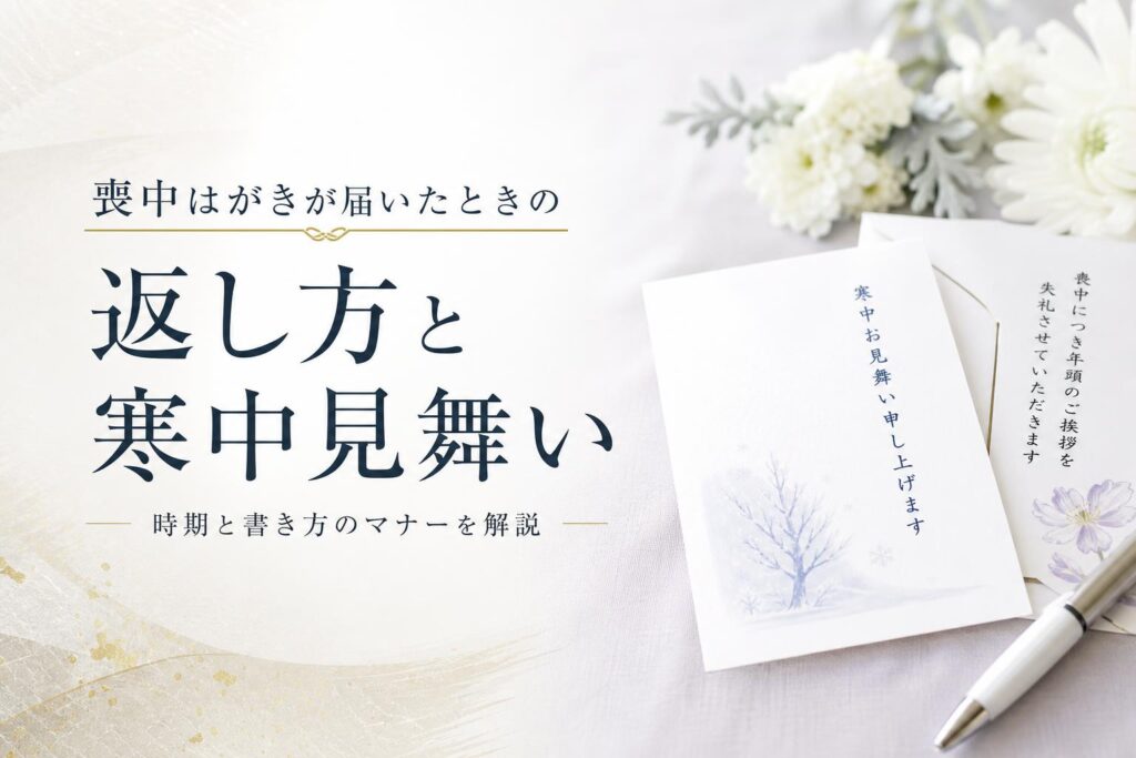 喪中はがきが届いたときの返し方|寒中見舞いの時期と書き方
