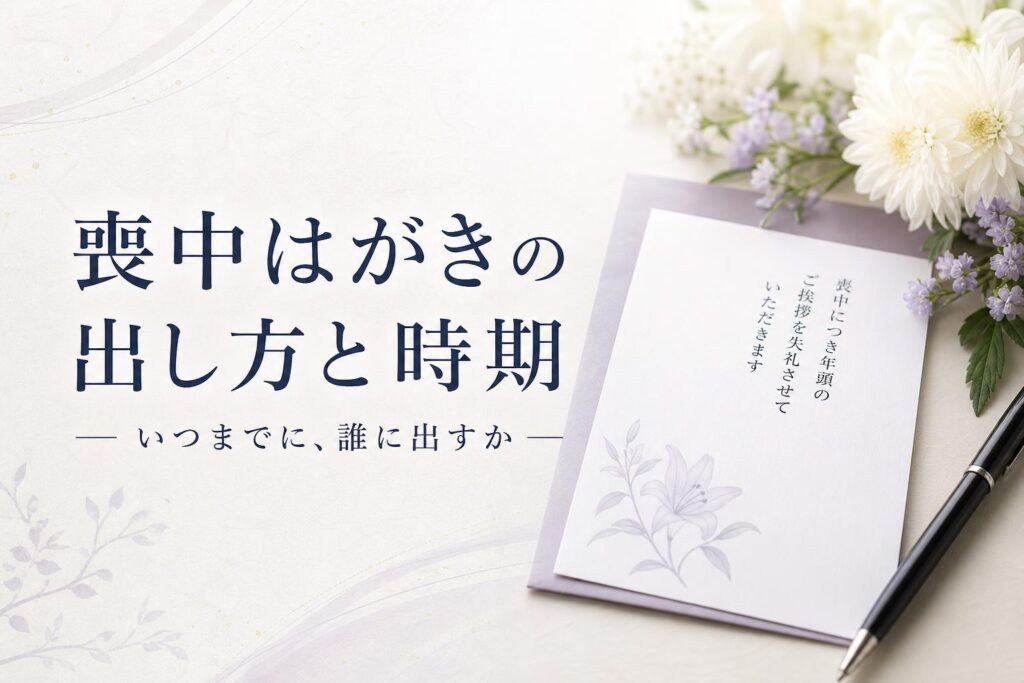 喪中はがきの出し方と時期|いつまでに、誰に出すか